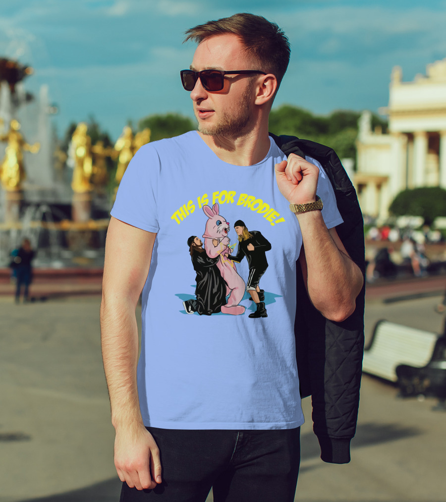 Kevin Smith This Is For Brodie Jay And Silent Bob Pink Bunny Drawing T-Shirt