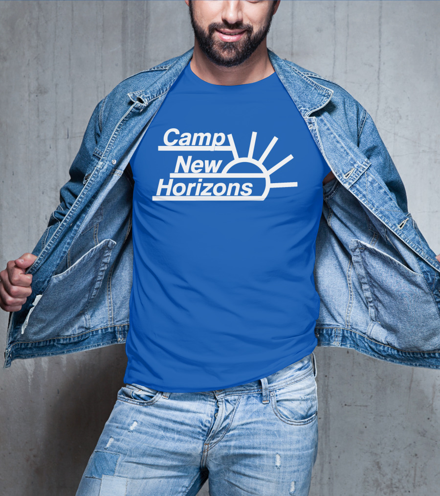 Camp New Horizons Camper Sunrise T-Shirt
