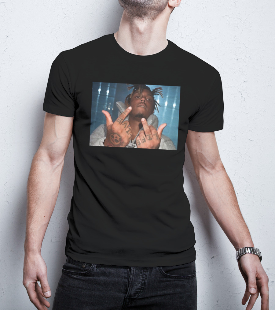 Travisworlddd Juice Wrld Middle Finger Tattoo T-Shirt