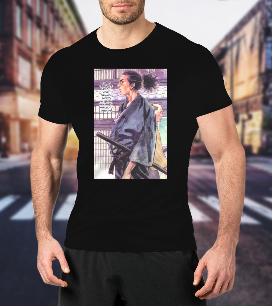 Miyamoto Musashi Rebirth Shimmen Takezo Manga Scene T-Shirt