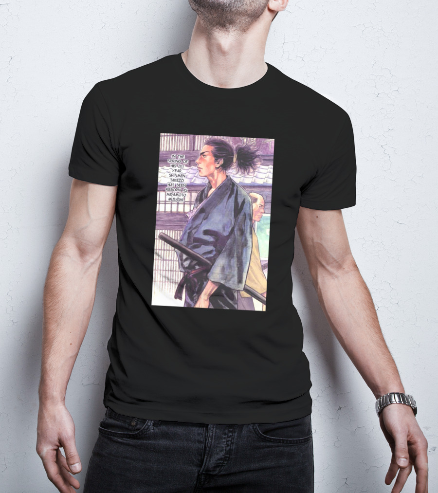 Miyamoto Musashi Rebirth Shimmen Takezo Manga Scene T-Shirt