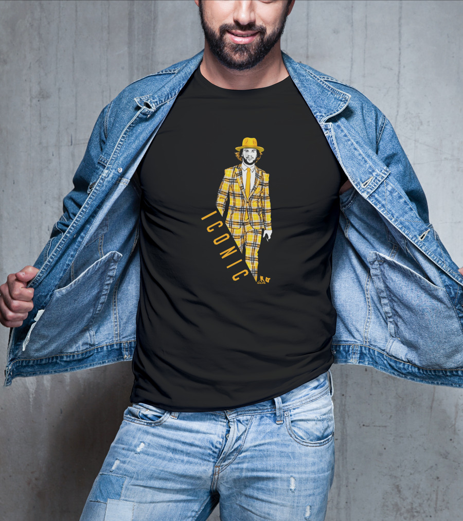 Proshop Store David Pastrnak Iconic Plaid Suit T-Shirt