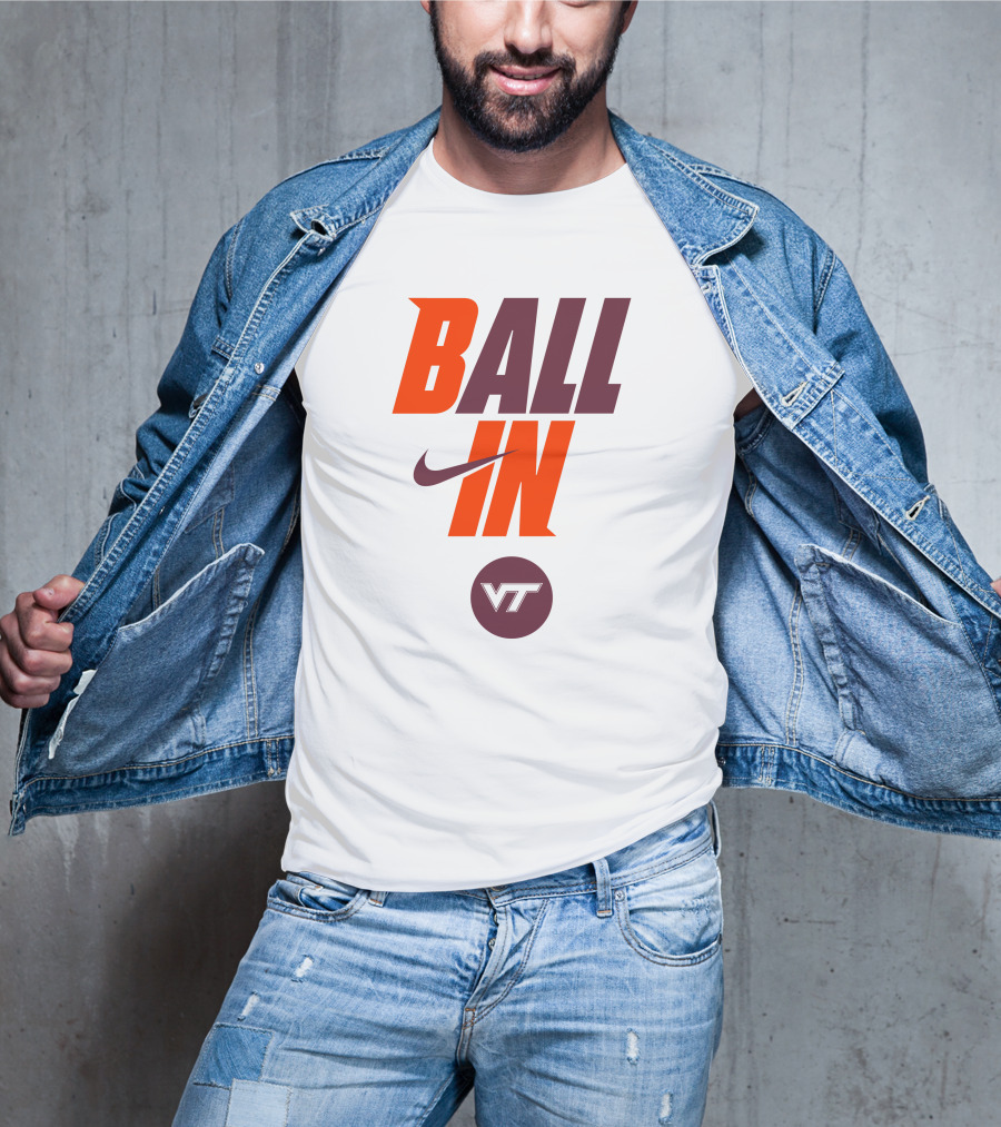 Ball In VT Virginia Tech Football T-Shirt