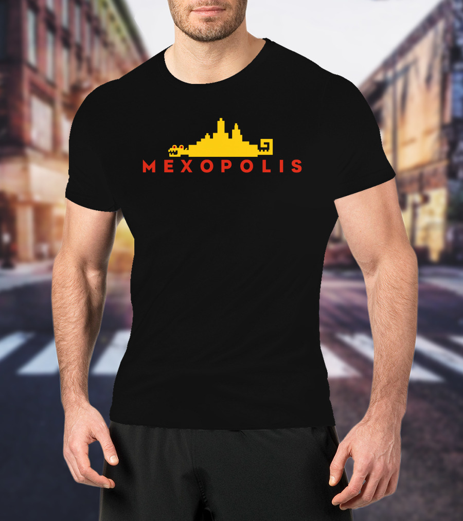 Mexopolis Essential Jorge R. Gutierrez Yellow Cityscape T-Shirt