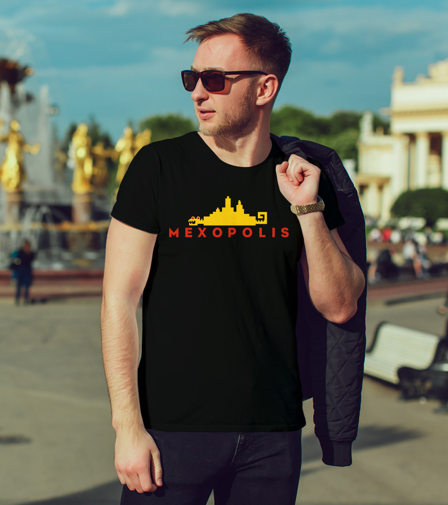Mexopolis Essential Jorge R. Gutierrez Yellow Cityscape T-Shirt