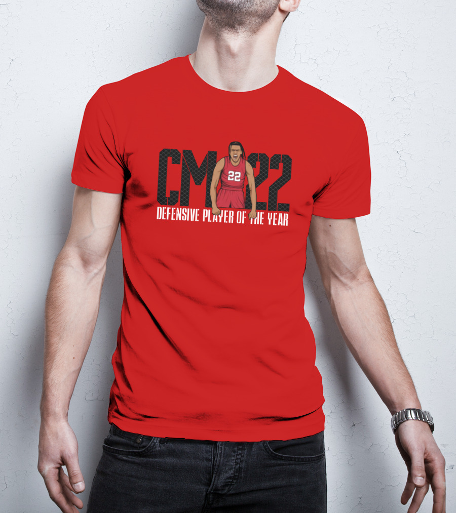Caleb McConnell X The Players Trunk CM 22 Defensive Player Of The Year Red Basketball T-Shirt