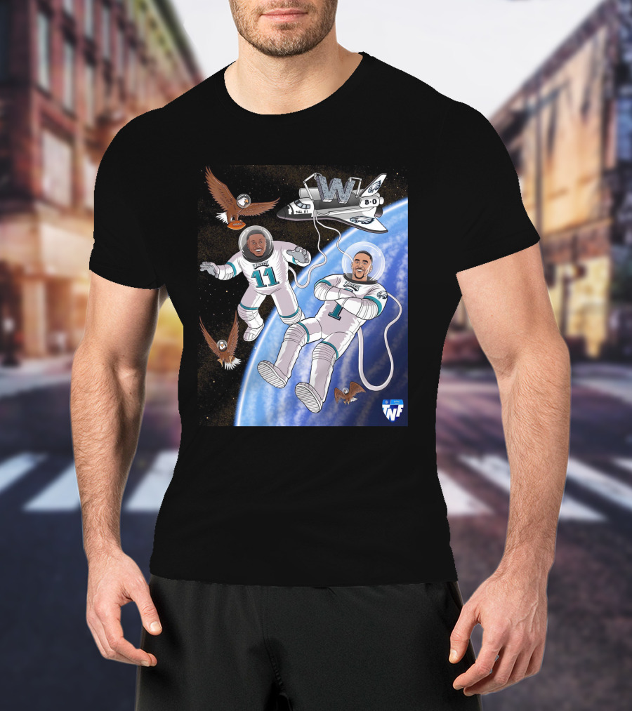Aj Brown Flying High Baby Eagles TNF 8-0 Space Victory T-Shirt