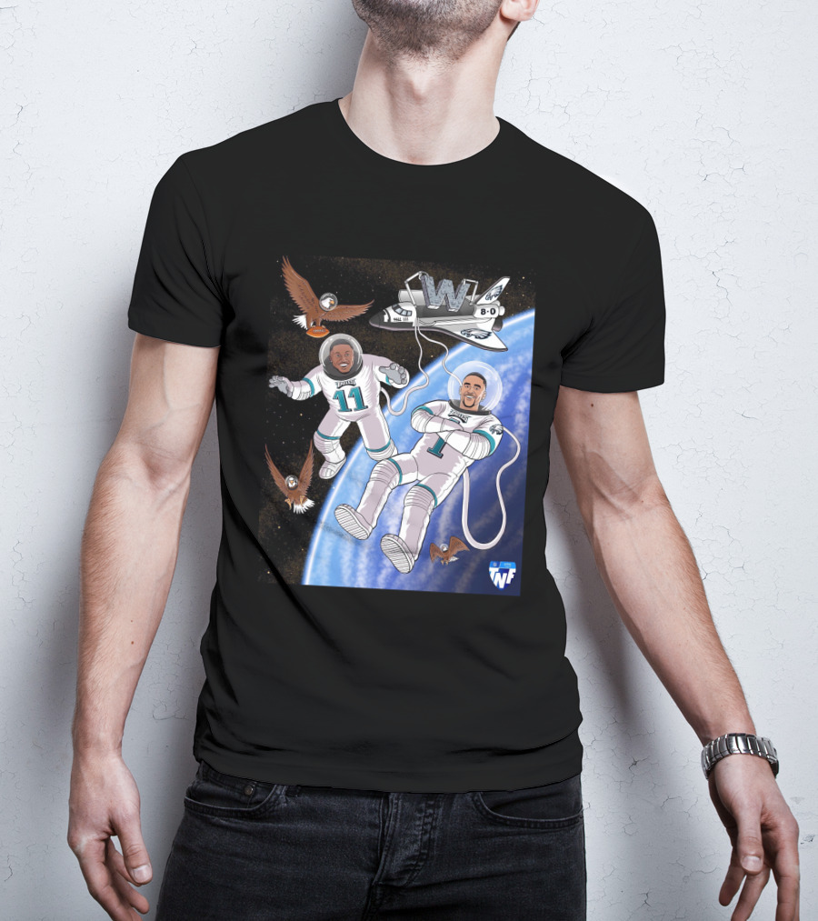 Aj Brown Flying High Baby Eagles TNF 8-0 Space Victory T-Shirt