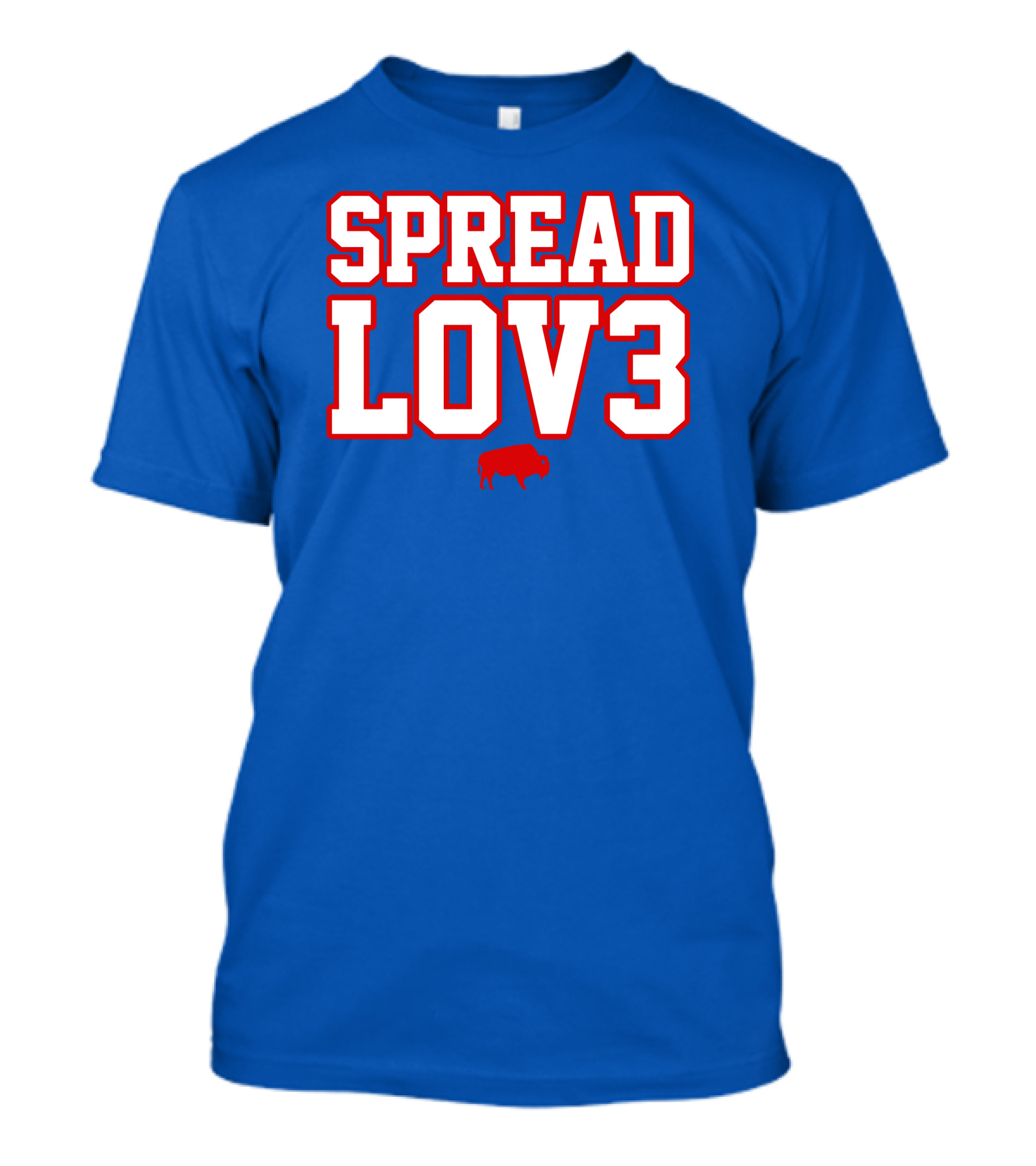 Spread Lov3 Buffalo Red Outline With Buffalo T-Shirt