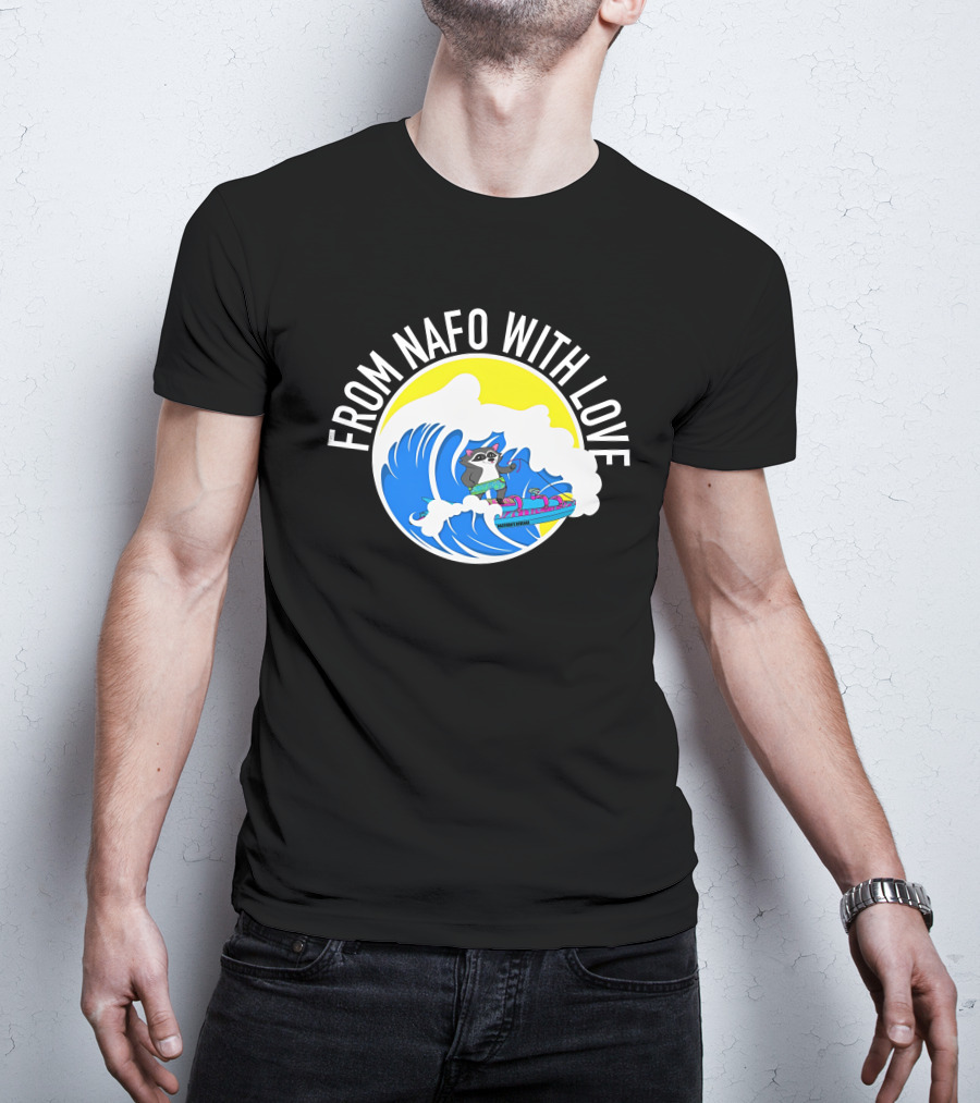 From Nafo With Love Surfing Wave T-Shirt