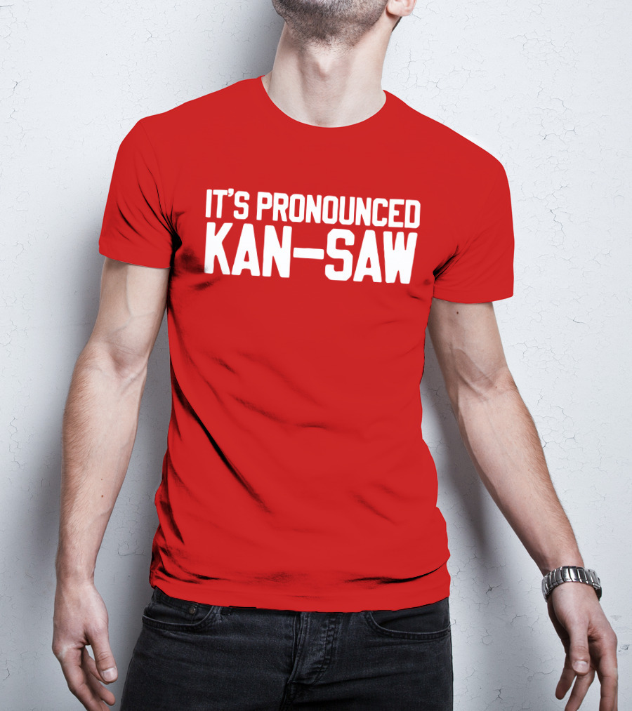 Hogs It's Pronounced Kan Saw Arkansas Razorbacks T-Shirt