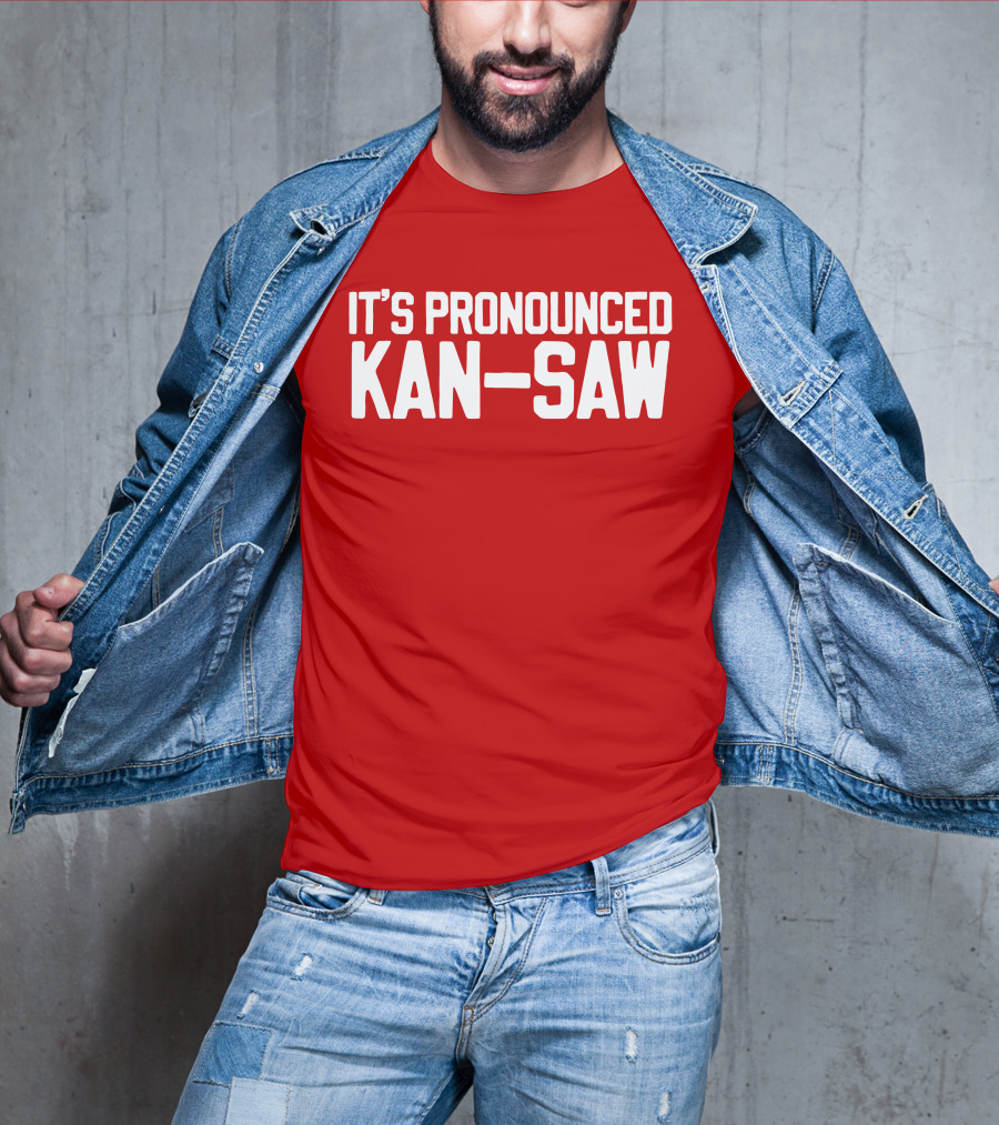 Hogs It's Pronounced Kan Saw Arkansas Razorbacks T-Shirt