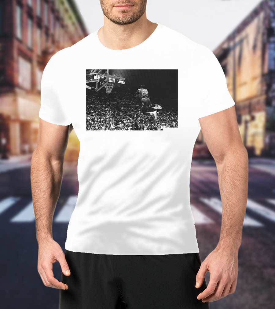 Jordan X Union Slam Dunk Iconic Basketball Moment T-Shirt