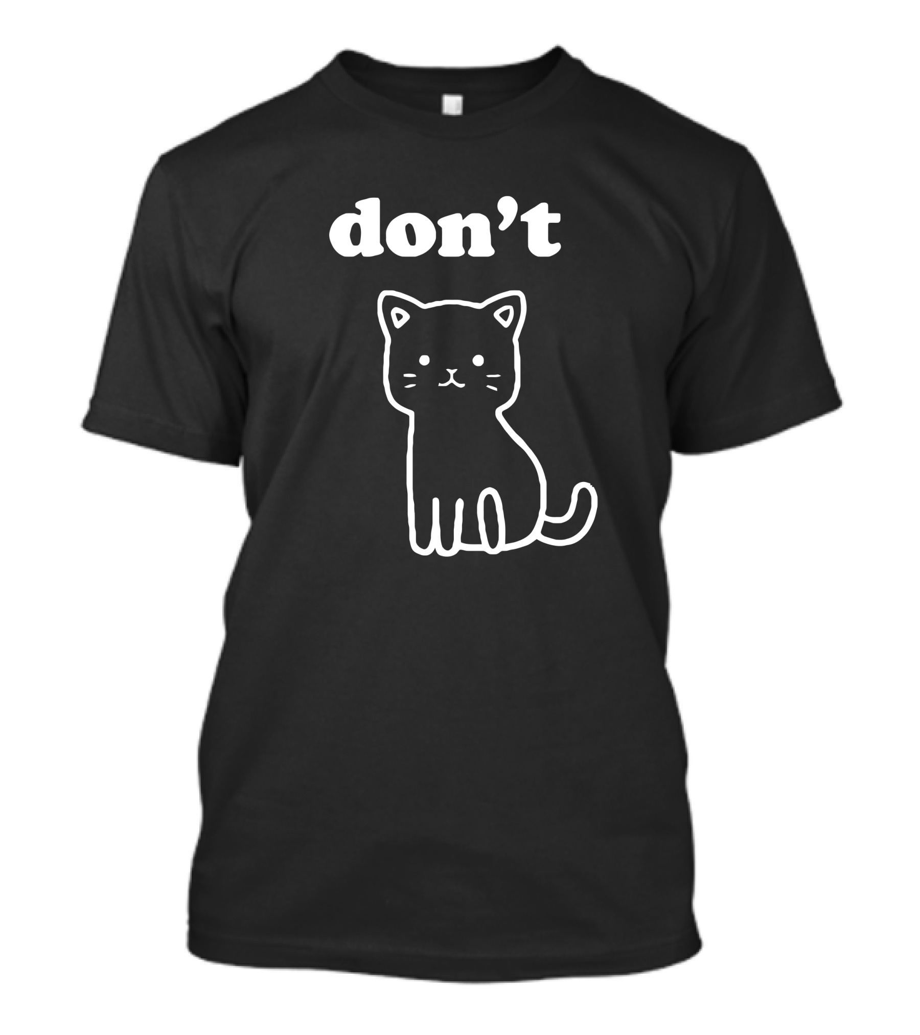 Don't Kitty Cute Cat Outline T-Shirt