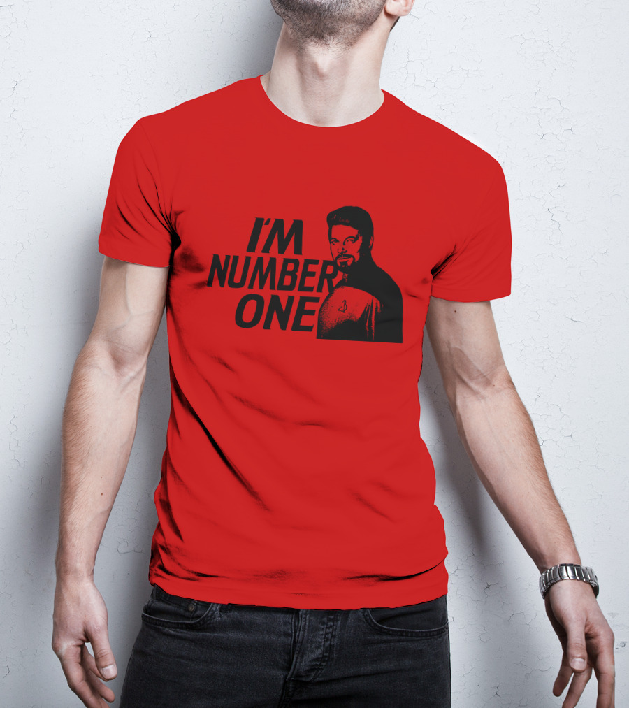 Star Trek I'm Number One Jonathan Frakes Red Crewneck T-Shirt