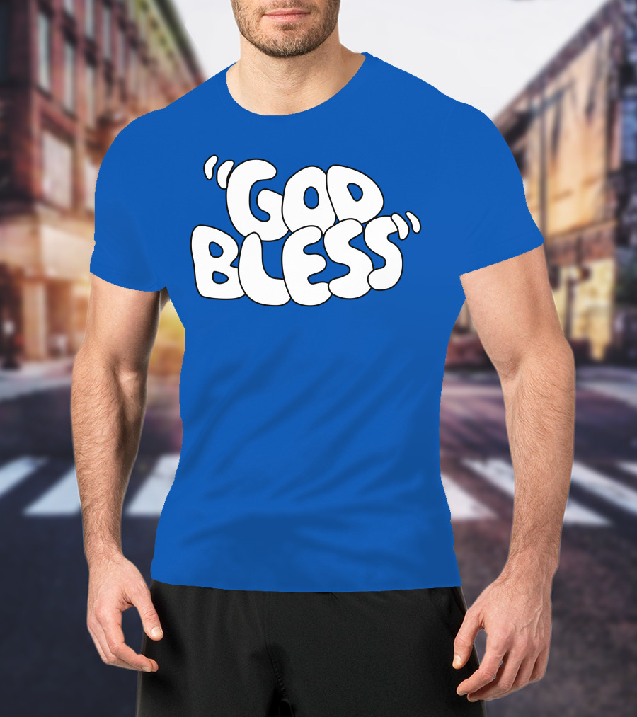 Sal Vulcano God Bless Text Merchandise T-Shirt