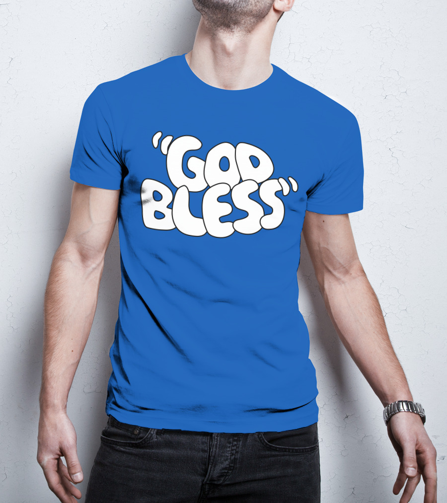Sal Vulcano God Bless Text Merchandise T-Shirt