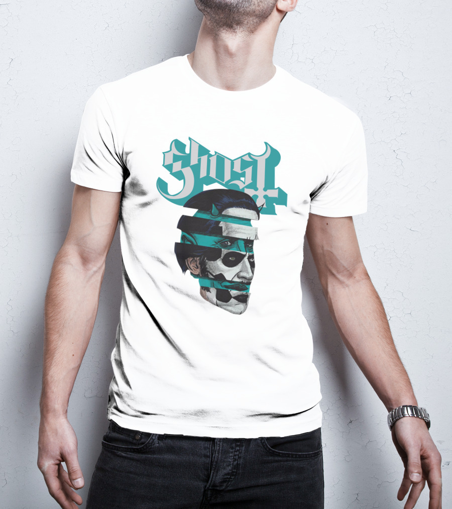 Ghost Band Fragmented Face T-Shirt