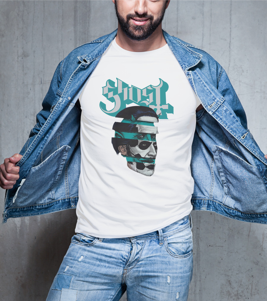 Ghost Band Fragmented Face T-Shirt