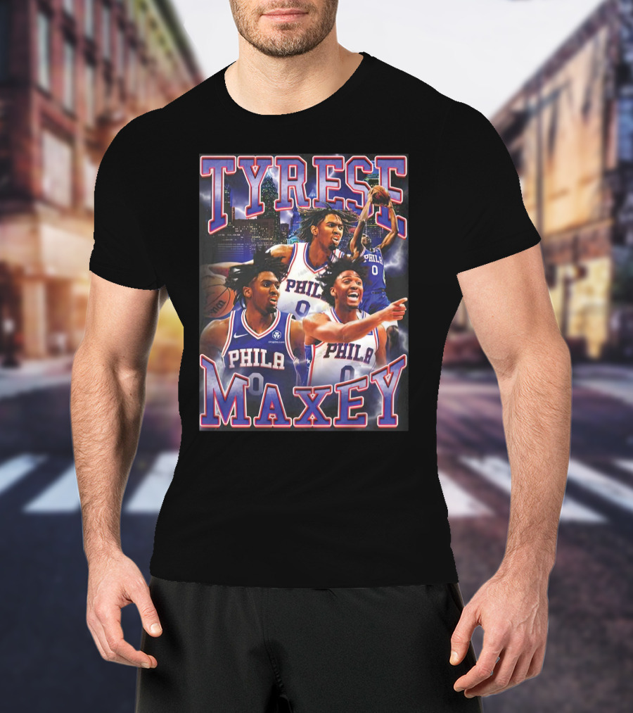 TYRESE MAXEY PHILA NBA Basketball Player T-Shirt
