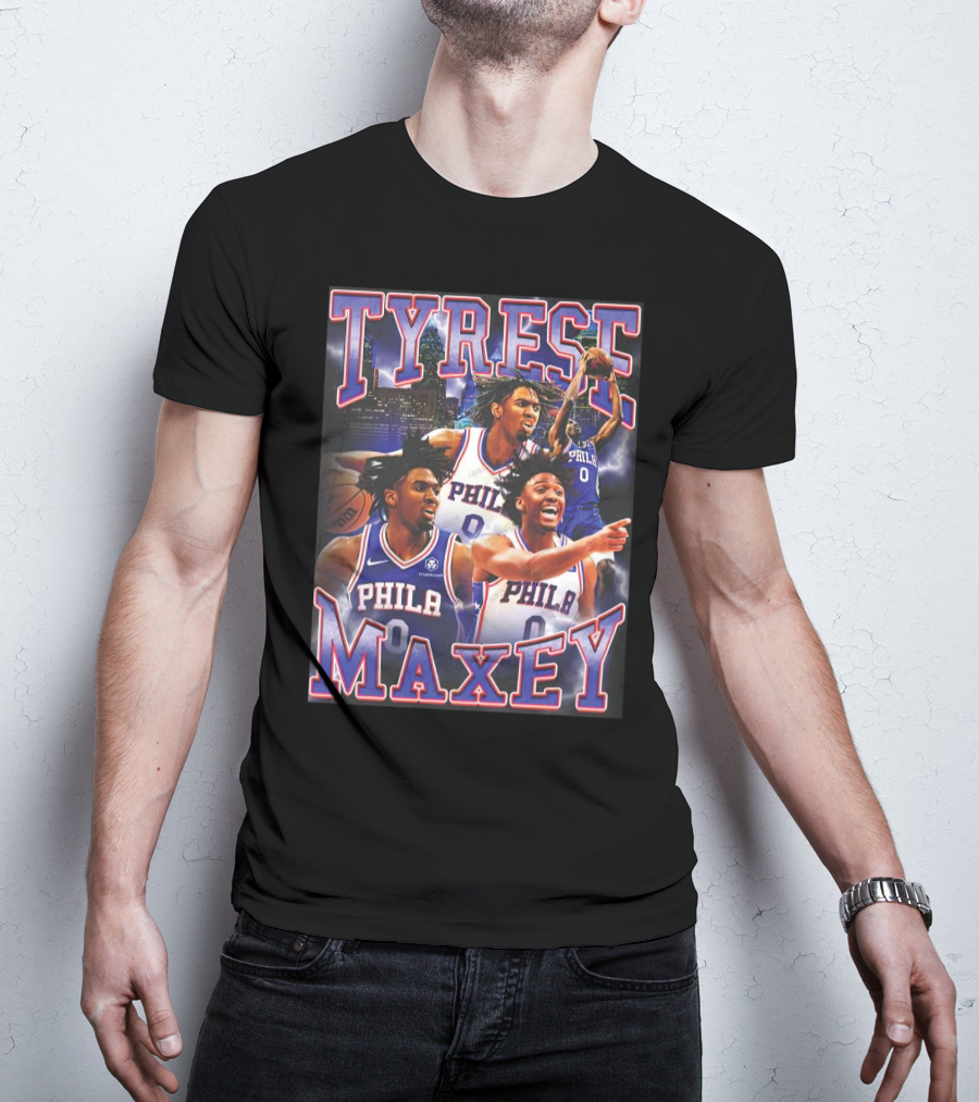 TYRESE MAXEY PHILA NBA Basketball Player T-Shirt