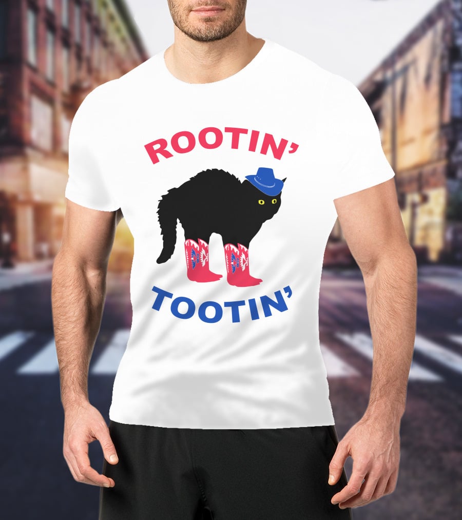 Rootin' Tootin' Cat With Cowboy Hat And Boots T-Shirt