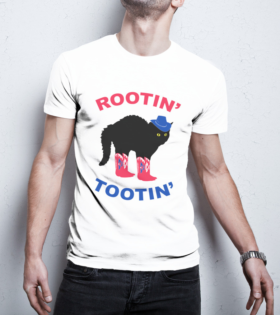 Rootin' Tootin' Cat With Cowboy Hat And Boots T-Shirt