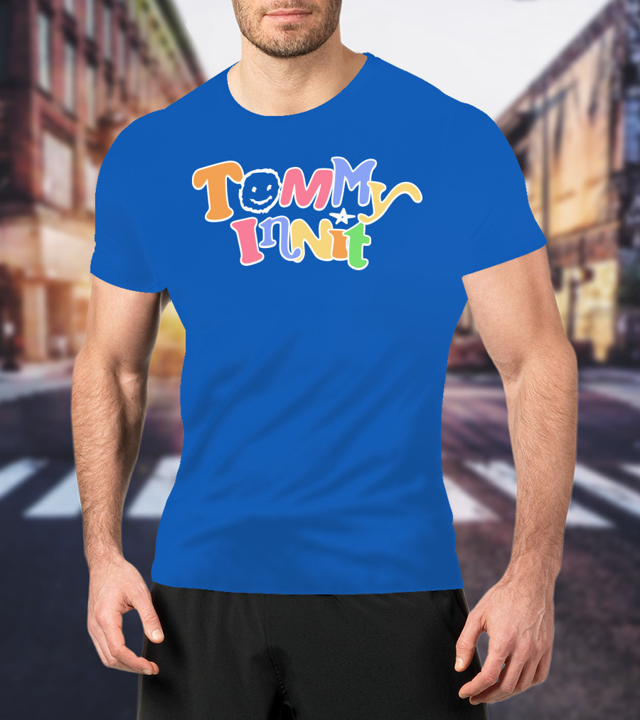 TommyInnit Colorful Text Design With Smiley Face And Star T-Shirt