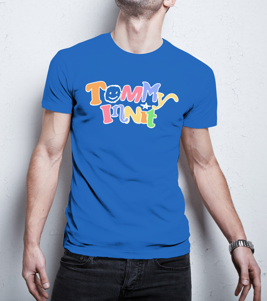 TommyInnit Colorful Text Design With Smiley Face And Star T-Shirt