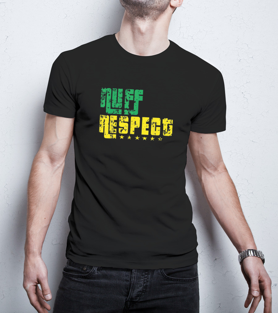 NUFF RESPECT Green Yellow Stars T-Shirt