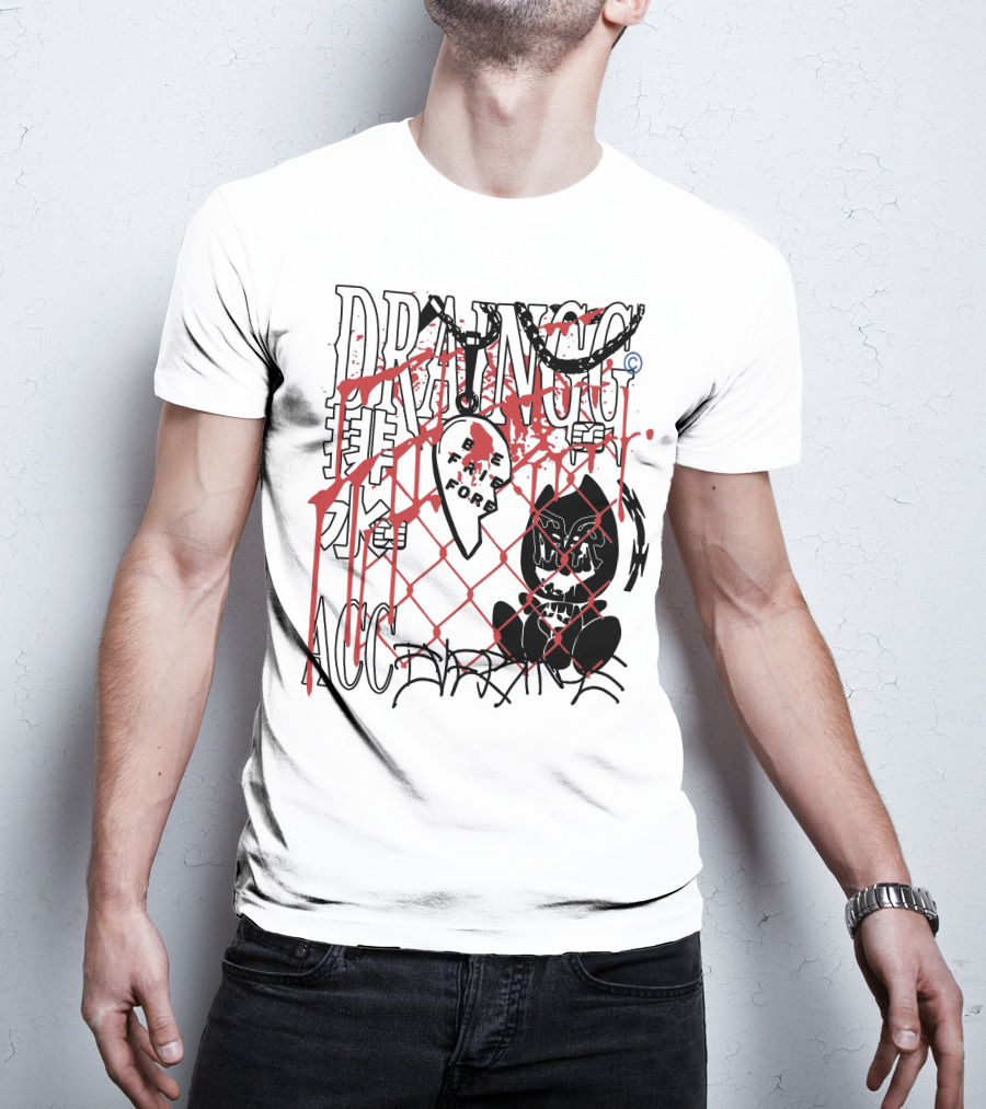 Drain Gang Acc Free Fall For T-Shirt