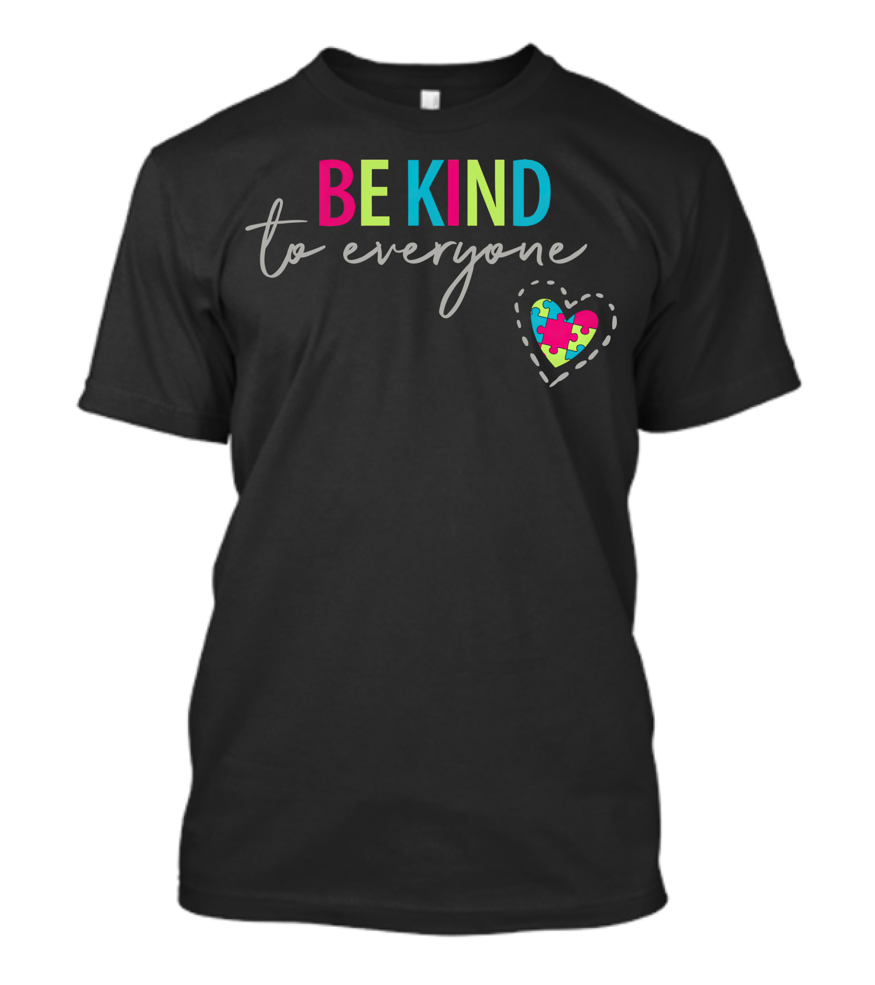BE KIND To Everyone Puzzle Heart T-Shirt