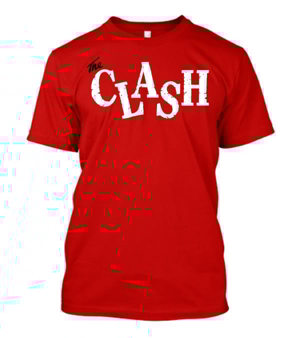 The Clash Band Logo White Text T-Shirt