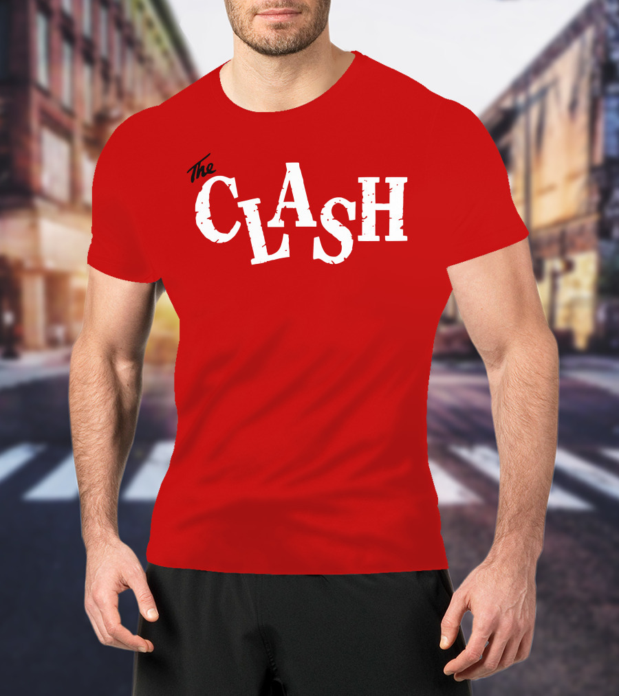 The Clash Band Logo White Text T-Shirt