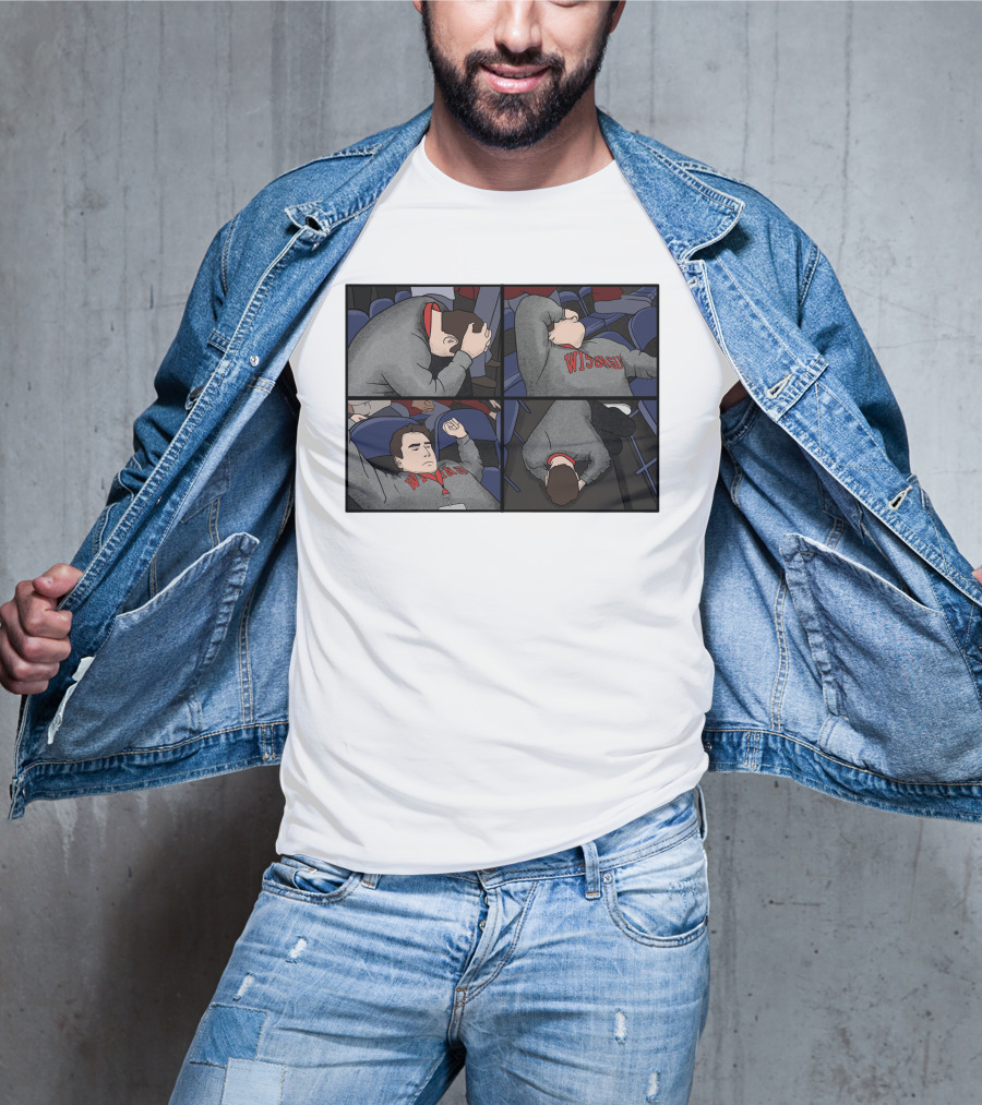 Pardon My Meltdown Wisconsin Fans Comic Panel T-Shirt