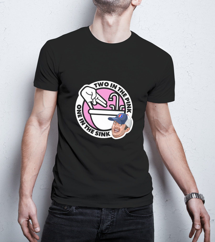 Angel Resto Stugotz 790 Two In The Pink One In The Sink Graphic Face And Hand T-Shirt