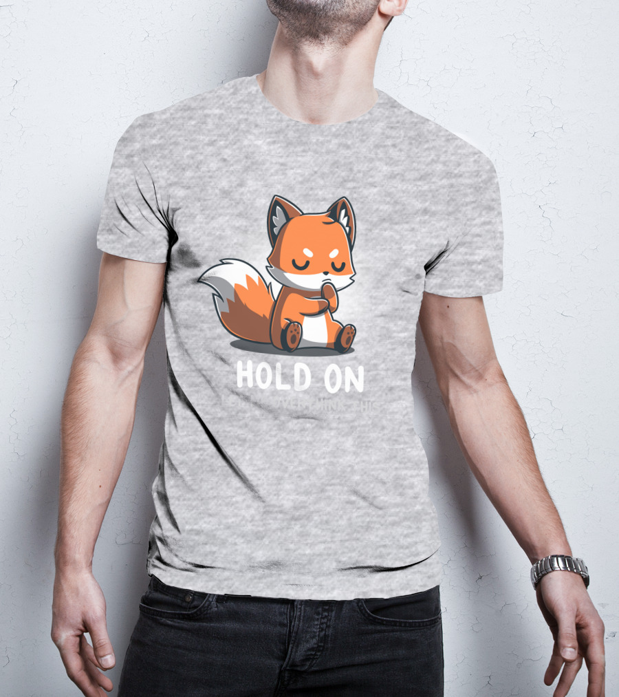 TeeTurtle Hold On Let Me Overthink This Fox T-Shirt