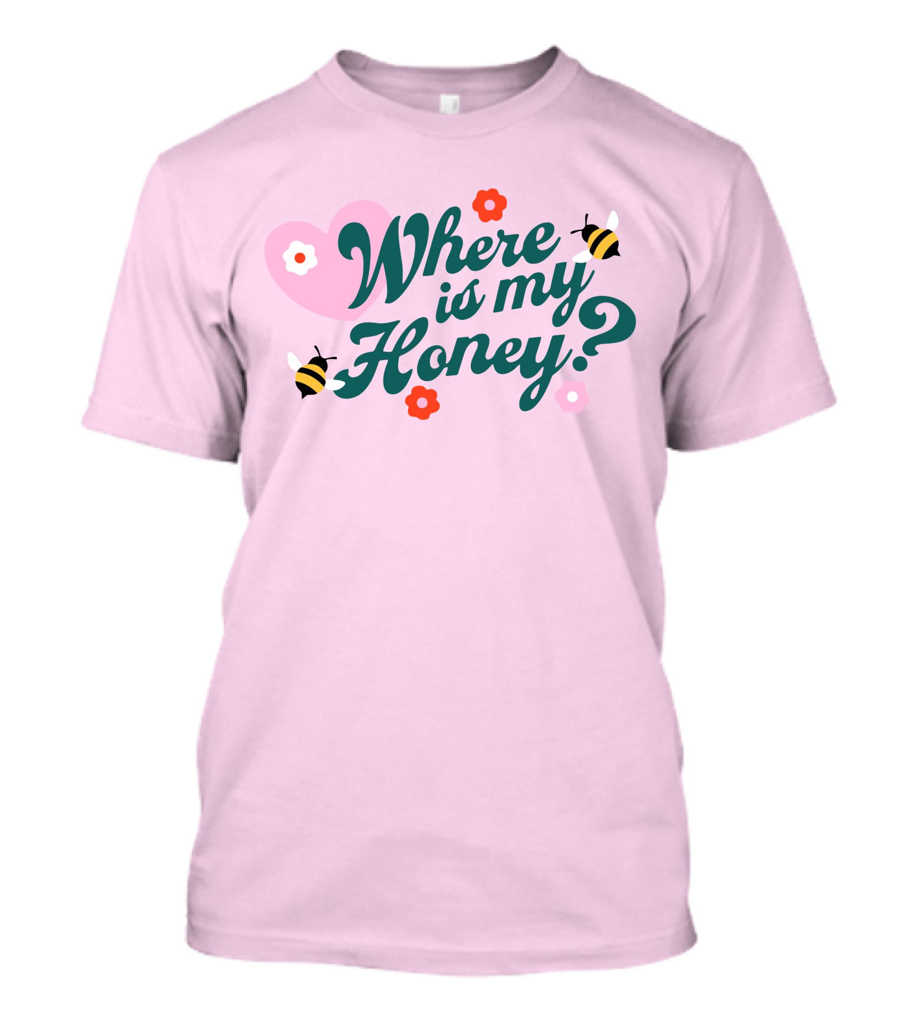 Stephanie Soo Merch Where Is My Honey Cream Bee Heart Floral T-Shirt