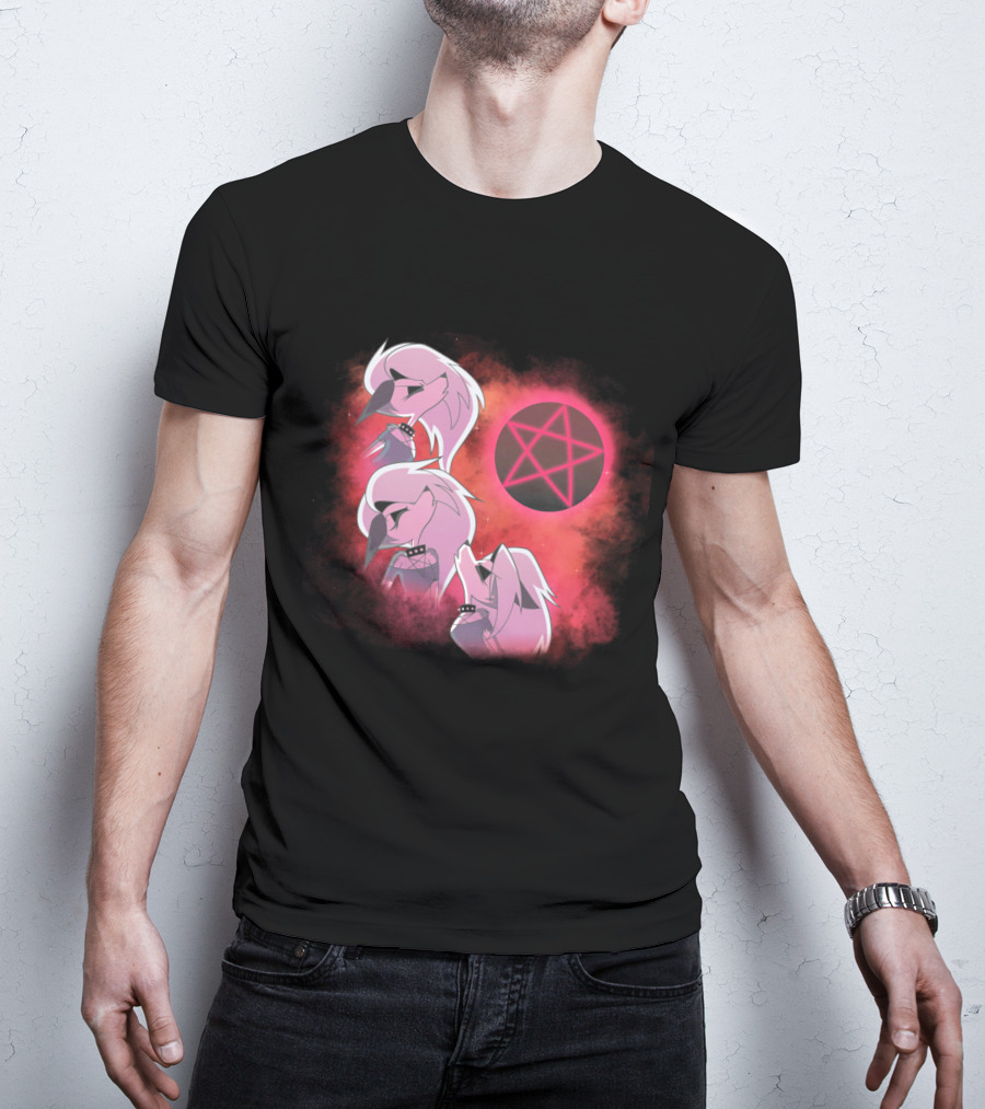 Helluva Boss Loona Trio With Pink Pentagram T-Shirt