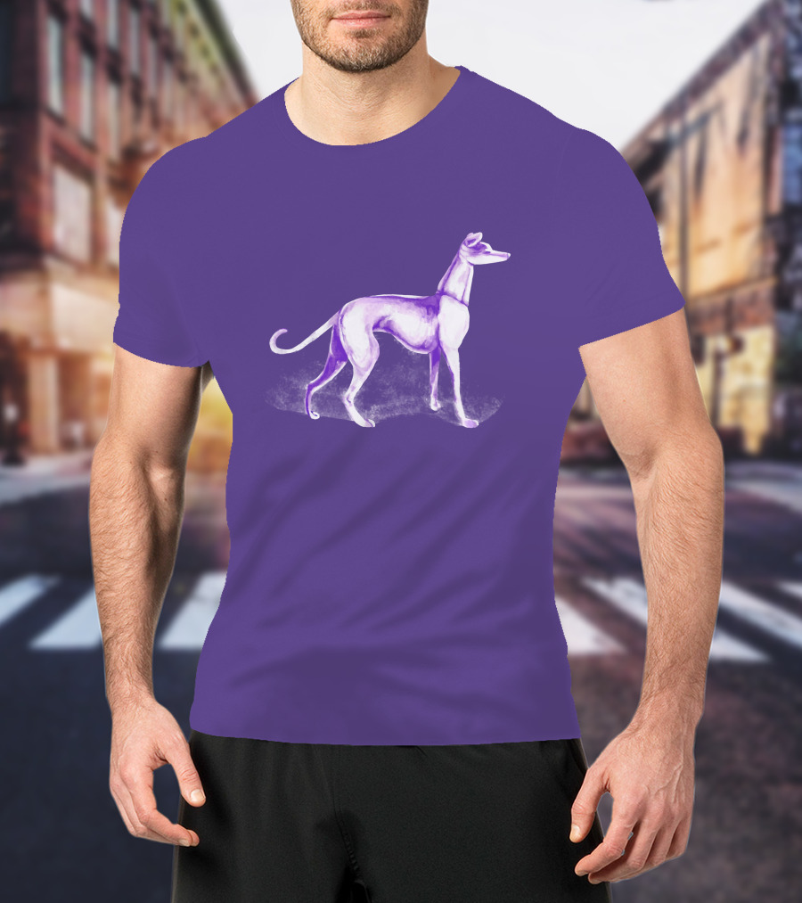 Purple Greyhound Dog Merch T-Shirt