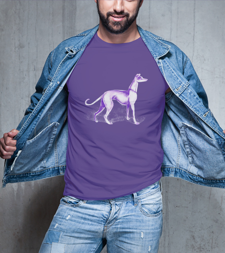 Purple Greyhound Dog Merch T-Shirt