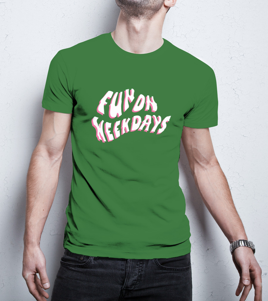 Fun On Weekdays Jenna Palek Merch Bold Green Text T-Shirt