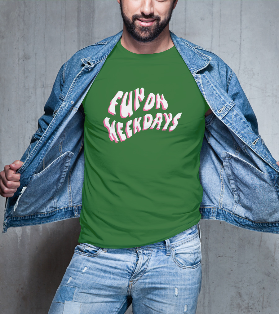 Fun On Weekdays Jenna Palek Merch Bold Green Text T-Shirt