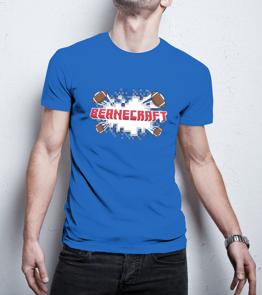 Beanecraft Pixel Style Football T-Shirt
