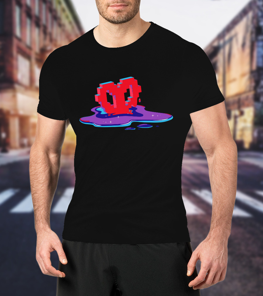 Philza Void Heart Pixel Melting Drip T-Shirt
