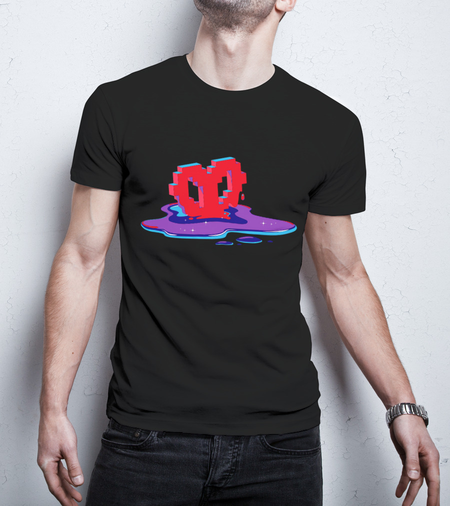 Philza Void Heart Pixel Melting Drip T-Shirt