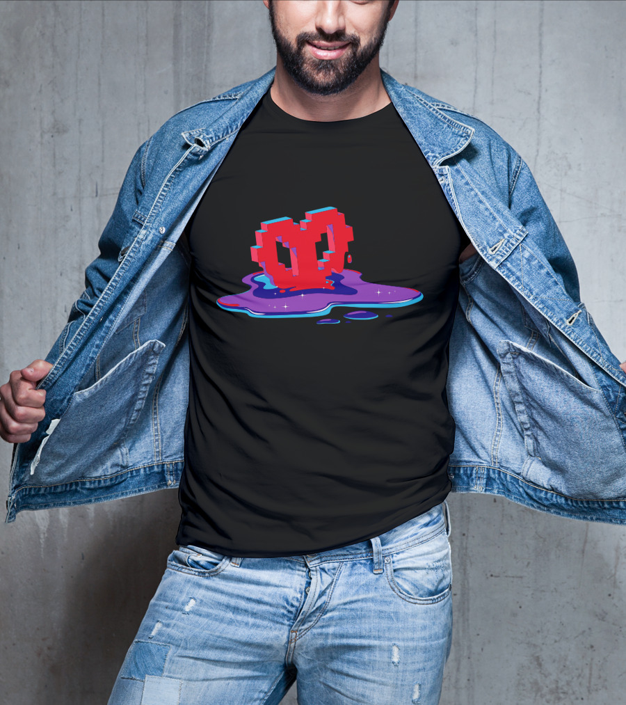 Philza Void Heart Pixel Melting Drip T-Shirt