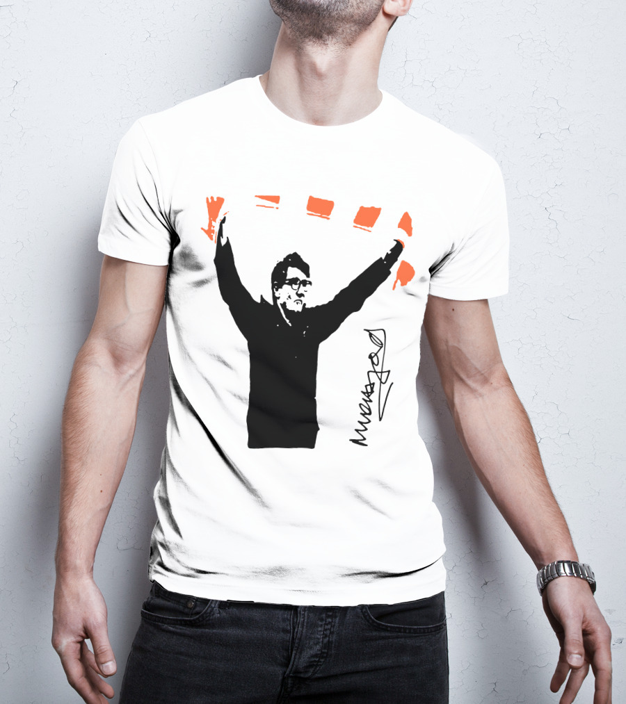 Luton Town FC Mick Harford Orange Scarf T-Shirt