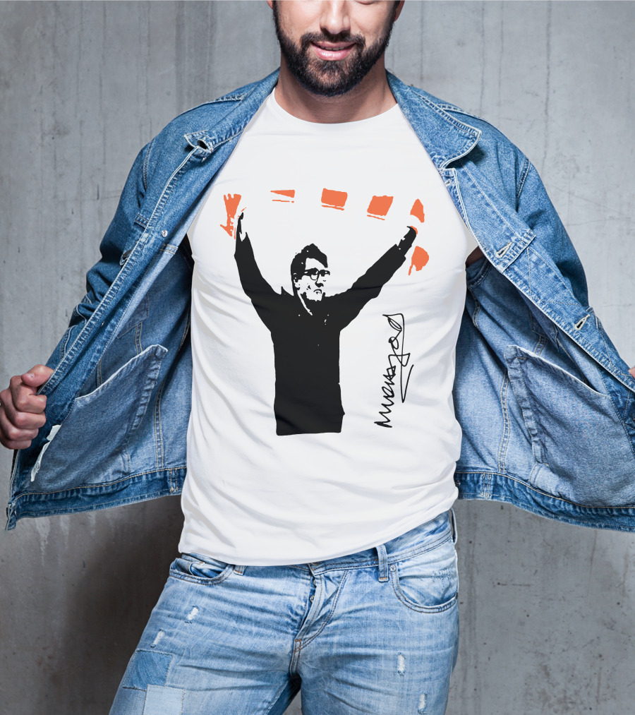 Luton Town FC Mick Harford Orange Scarf T-Shirt