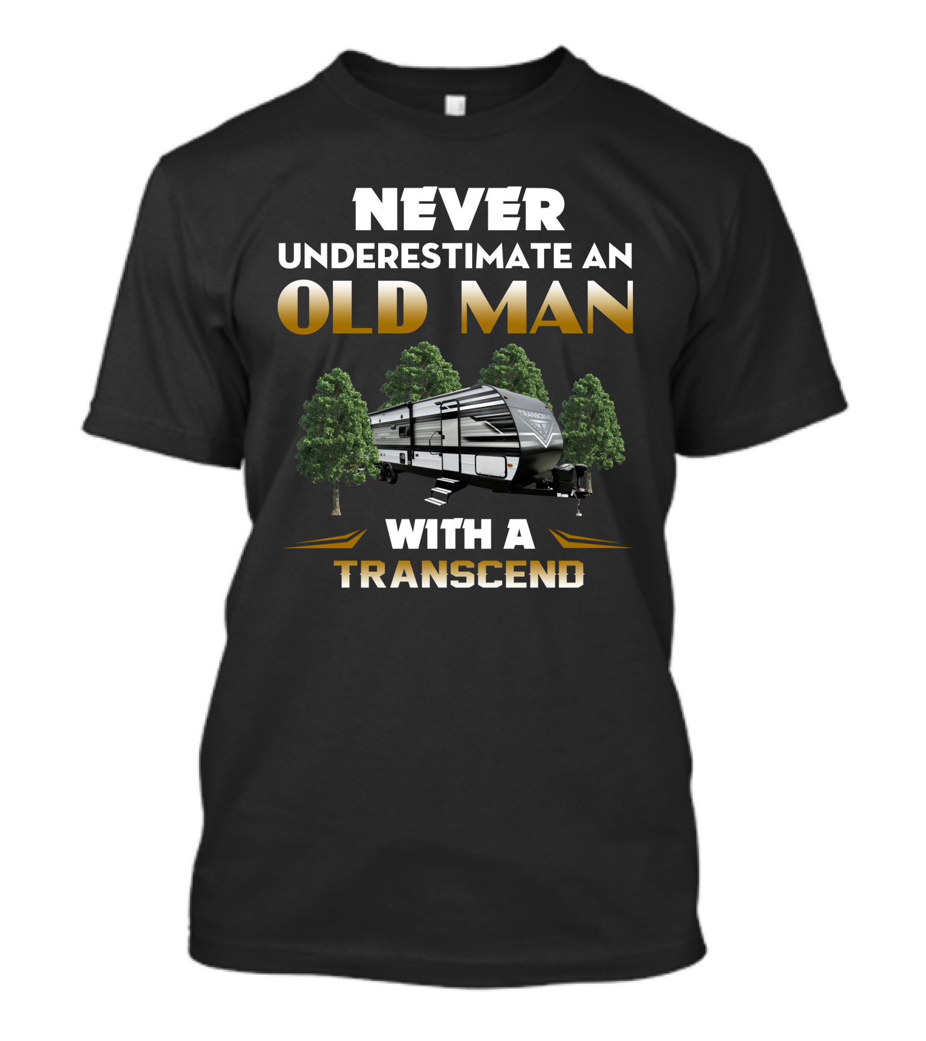 Never Underestimate An Old Man With A Transcend 321 Bh T-Shirt